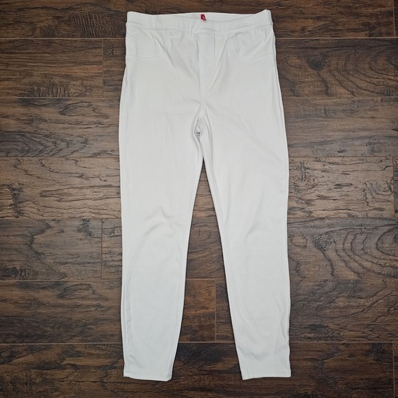 SPANX Denim - Spanx Jeggings Womens Large White Stretchy Denim Pull-on Pants‎ Mature Capsule